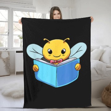 Discover Bee Book Lover Reader Fleece Blankets