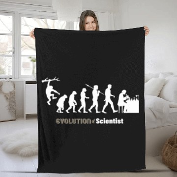 Discover Evolution of Scientist Baseball Tees Fleece Blankets
