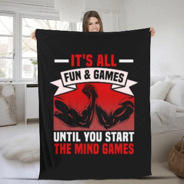 Discover Arm Wrestle Its all fun games until Arm Wrestling Fleece Blankets