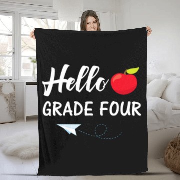 Discover Hello Grade Four Back To School Teacher Student Fleece Blankets
