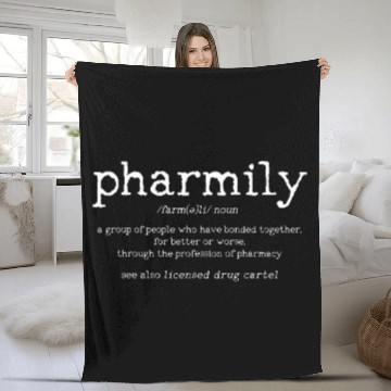Discover Pharmily Definition Funny Pharmacy Technician Pharmacist Baseball Tees Fleece Blankets