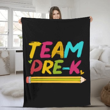 Discover Team PreK Teacher Students Back To School Novelty Fleece Blankets