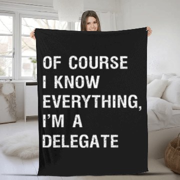 Discover Sarcastic Delegate Supervisor Funny Saying 2 Fleece Blankets