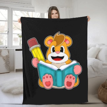Discover Hamster Pupil Book School Fleece Blankets