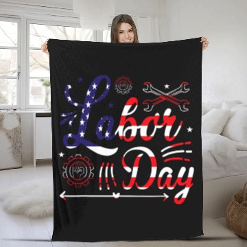 Discover Union Worker Labor Day Baseball Tees Fleece Blankets