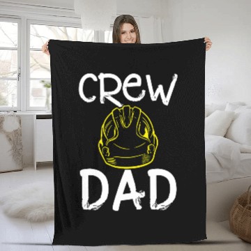 Discover Crew Dad Construction Work Father Construction Site Worker 1 Fleece Blankets