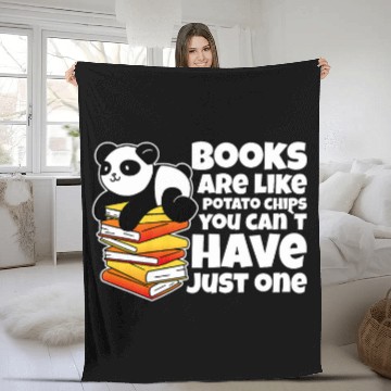 Discover Books Are Like Potato Chips Book Lovers Or Readers 3 Fleece Blankets