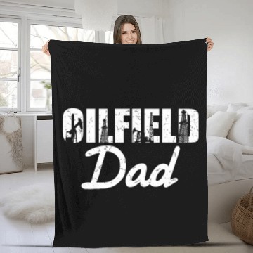 Discover Oilfield Worker Rig Roughneck Oilfield Dad Baseball Tees Fleece Blankets