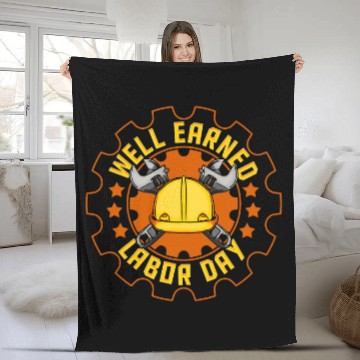Discover Union Worker Labor Mechanic Fleece Blankets