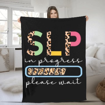 Discover Future SLP In Progress Speech Language Pathologist To Be 1 Baseball Tees Fleece Blankets