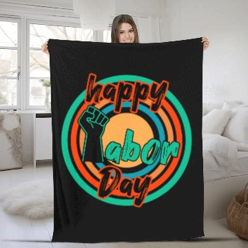 Discover Union Strong Union Worker union workers Labor Day Fleece Blankets