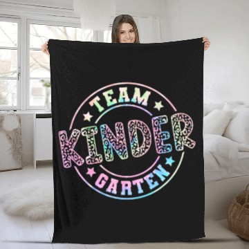 Discover Team Kindergarten Teacher Student Back to Schoo Squad Fleece Blankets
