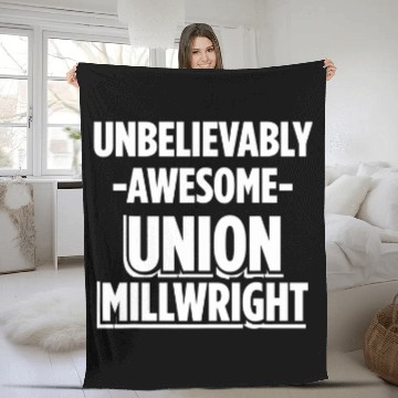 Discover Union Millwright Industrial Mechanic Worker 49 Baseball Tees Fleece Blankets