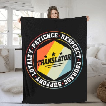 Discover Translator Appreciation Circle Baseball Tees Fleece Blankets