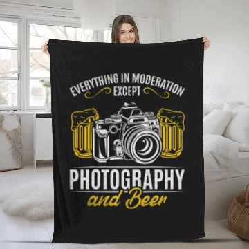 Discover Everything In Moderation Except Photography Beer Fleece Blankets