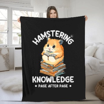 Discover Hamstering Knowledge page after page Read Book Lovers Zip Fleece Blankets