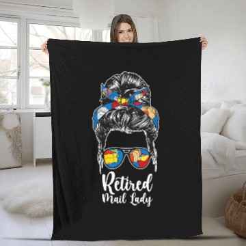Discover Retired Mail Lady Retirement Retired Postal Worker Baseball Tees Fleece Blankets