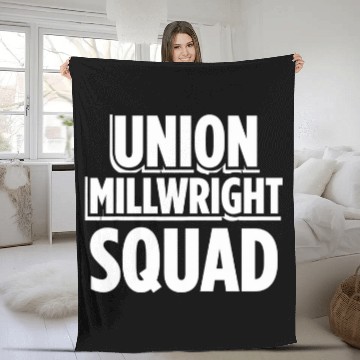 Discover Union Millwright Industrial Mechanic Worker 40 Zip Fleece Blankets