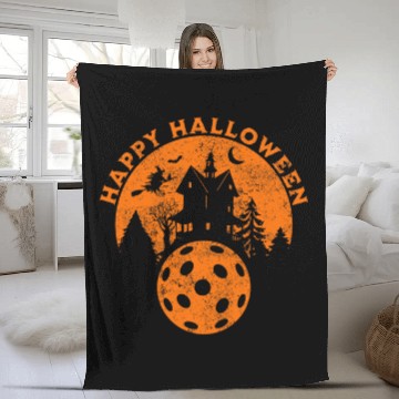 Discover Halloween Pickleball Costume Haunted Baseball Tees Fleece Blankets