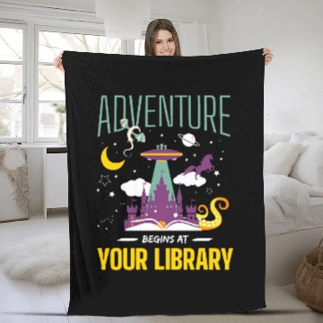 Discover Adventure Begins At Your Library Summer Reading 2024 Fleece Blankets