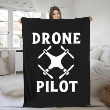 Discover Drone Racer FPV Drone Pilot Zip Fleece Blankets
