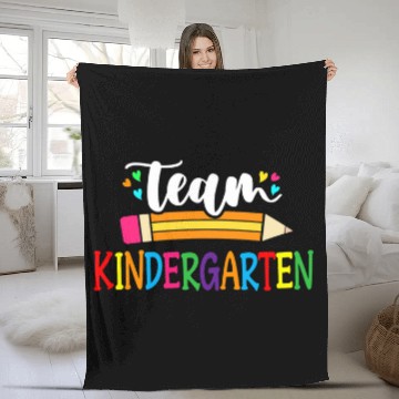 Discover Team Kindergarten Teacher Students Back To School Novelty Baseball Tees Fleece Blankets