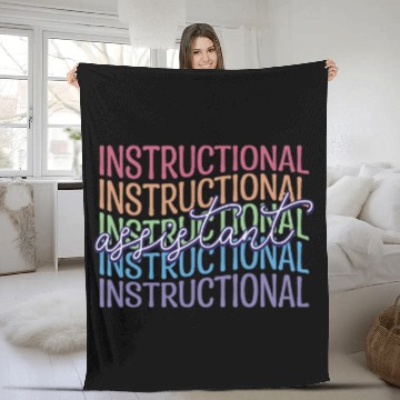 Discover Instructional Assistant School Teacher Assistant 7 Baseball Tees Fleece Blankets