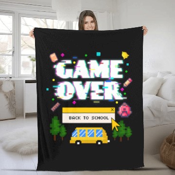 Discover Game Over Back To School Funny Retro Gamer Teacher Student Baseball Tees Fleece Blankets