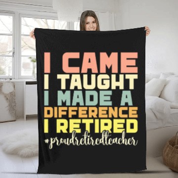 Discover Retired Teacher Appreciation Retirement School Worker 1 Baseball Tees Fleece Blankets