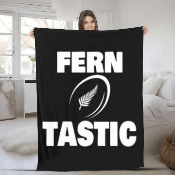 Discover Ferntastic Rugby Silver Fern Fleece Blankets