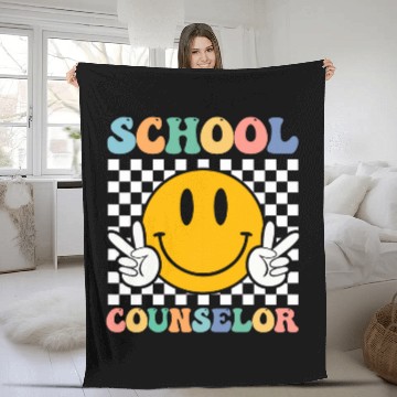 Discover School Counselor Teacher Funny Counselor Teacher Student Fleece Blankets