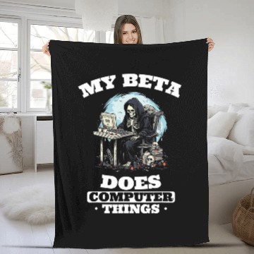 Discover My Beta Makes Computer Things Programmer 1 Zip Fleece Blankets