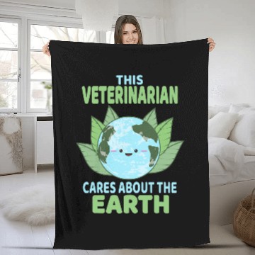 Discover Veterinarian Earth Day Environmental Awareness Fleece Blankets