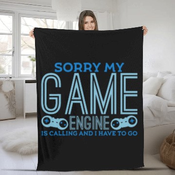 Discover Gamer Game Engine Level Coder Coding Programmer Developer Fleece Blankets