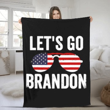 Discover Lets Go Brandon Conservative Liberal Political Trump Fleece Blankets