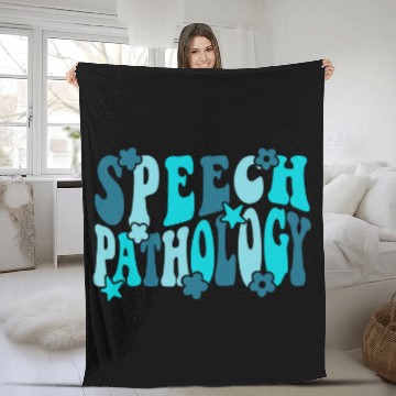 Discover Groovy Retro Speech Therapy Therapist Speech Pathology Fleece Blankets