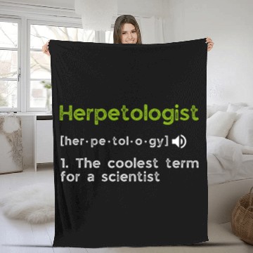 Discover Herpetologist Definition Science Teacher Back To School Fleece Blankets