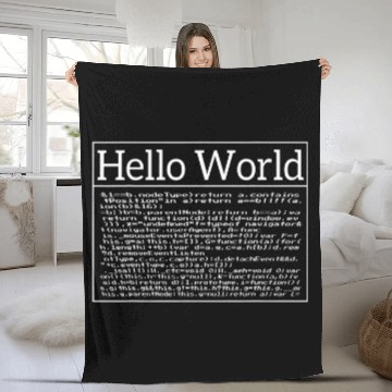Discover Hello World Coding Computer Scientist Software Developer 1 Baseball Tees Fleece Blankets