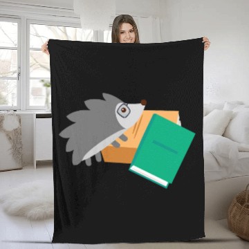 Discover Hedgehog Book Reading 3 Baseball Tees Fleece Blankets