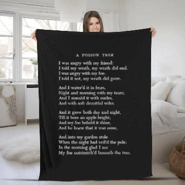 Discover HIGH RESOLUTION A Poison Tree William Blake Poem Poetry Baseball Tees Fleece Blankets