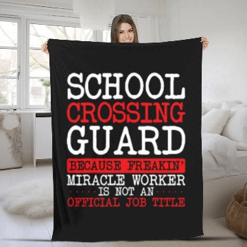 Discover School Crossing Guard School Worker Traffic Manager Fleece Blankets