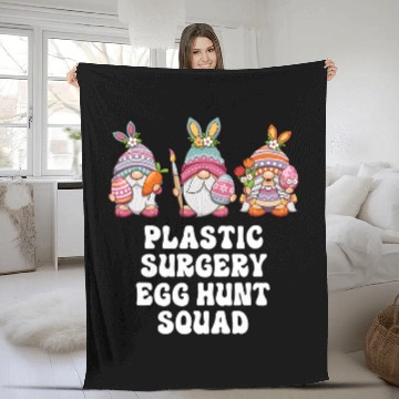 Discover Plastic Surgery nurses Easter Gnomes Fleece Blankets