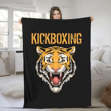 Discover Tiger Kickboxing Fleece Blankets