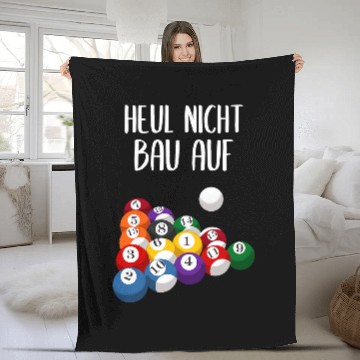 Discover Heul Nicht Build On Billiard Pool Player Fleece Blankets