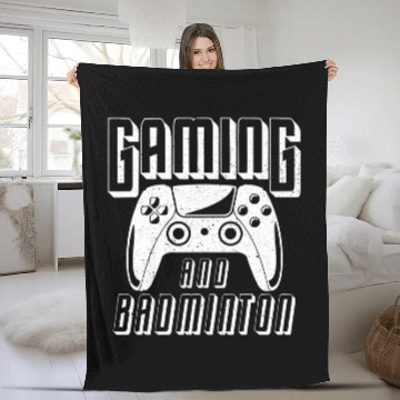 Discover Gaming and Badminton Video Game Controller Fleece Blankets