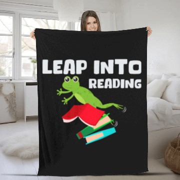Discover Leap Into Reading Book Reading Frog 3 Baseball Tees Fleece Blankets