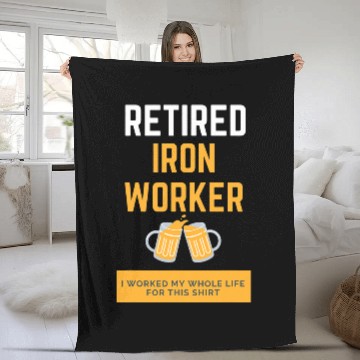 Discover Retired Iron Worker Fleece Blankets