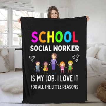 Discover school social worker appreciation s back to school Zip Fleece Blankets