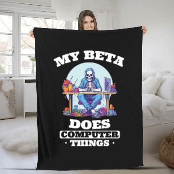 Discover My Beta Makes Computer Things Programmer Baseball Tees Fleece Blankets