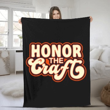 Discover Honor The Crafts Chainsaw Woodworker Fleece Blankets